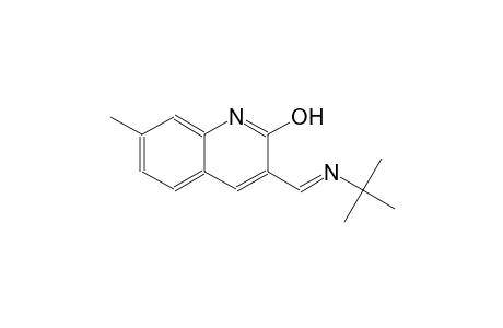 3-((E)-{[(E)-1,1-dimethylethyl]imino}methyl)-7-methyl-2-quinolinol