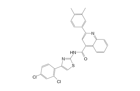 N-[4-(2,4-dichlorophenyl)-1,3-thiazol-2-yl]-2-(3,4-dimethylphenyl)-4-quinolinecarboxamide