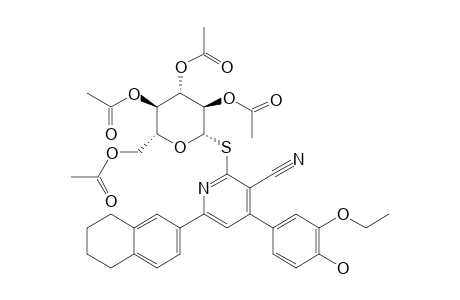 4-(3-ETHOXY-4-HYDROXPHENYL)-6-(1,2,3,4-TETRAHYDRONAPHTHALEN-6-YL)-2-(2',3',4',6'-TETRA-O-ACETYL-BETA-D-GLUCOPYRANOSYLTHIO)-PYRIDINE-3-CARBONITRILE