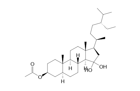 Stigmastane-3,14,15-triol, 3-acetate, (3.beta.,5.alpha.,15.beta.)-