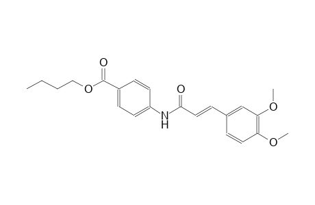 butyl 4-{[(2E)-3-(3,4-dimethoxyphenyl)-2-propenoyl]amino}benzoate