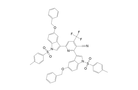 3-CYANO-4-TRIFLUOROMETHYL-2,6-BIS-[3'-(N-TOLUENESULFONYL-5'-BENZOXY-INDOLYL)]-PYRIDINE