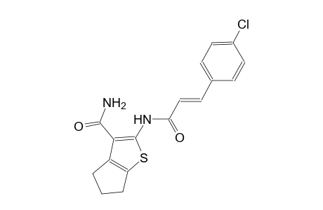 2-{[(2E)-3-(4-chlorophenyl)-2-propenoyl]amino}-5,6-dihydro-4H-cyclopenta[b]thiophene-3-carboxamide