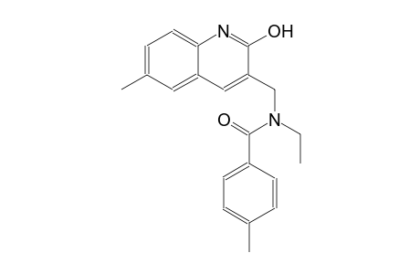N-ethyl-N-[(2-hydroxy-6-methyl-3-quinolinyl)methyl]-4-methylbenzamide