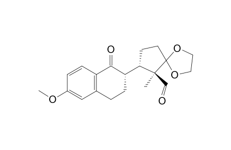 1,4-Dioxaspiro[4.4]nonane-6-carboxaldehyde, 6-methyl-7-(1,2,3,4-tetrahydro-6-methoxy-1-oxo-2-naphthalenyl)-, [6R-[6.alpha.,7.beta.(S*)]]-