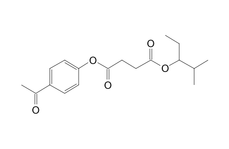 Succinic acid, 2-methylpent-3-yl 4-acetylphenyl ester