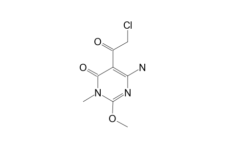 6-AMINO-5-(ALPHA-CHLOROACETYL)-3,4-DIHYDRO-3-METHYL-2-METHOXY-4-OXO-PYRIMIDINE
