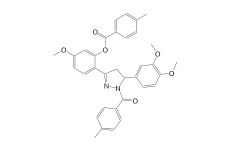 2-[5-(3,4-dimethoxyphenyl)-1-(4-methylbenzoyl)-4,5-dihydro-1H-pyrazol-3-yl]-5-methoxyphenyl 4-methylbenzoate