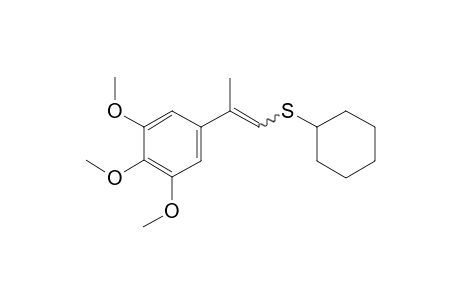 Cyclohexyl(2-(3,4,5-trimethoxyphenyl)prop-1-en-1-yl)sulfane