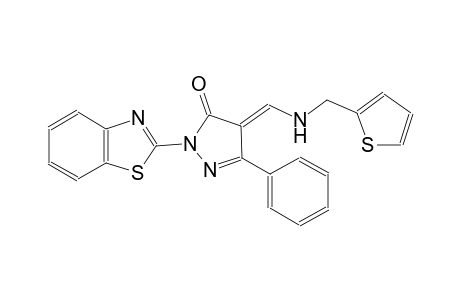 (4E)-2-(1,3-benzothiazol-2-yl)-5-phenyl-4-{[(2-thienylmethyl)amino]methylene}-2,4-dihydro-3H-pyrazol-3-one