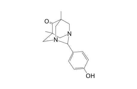 1,3-Diazaadamantan-6-one, 2-(4-hydroxyphenyl)-5,7-dimethyl-