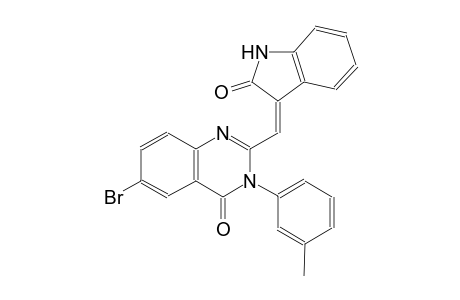 6-bromo-3-(3-methylphenyl)-2-[(Z)-(2-oxo-1,2-dihydro-3H-indol-3-ylidene)methyl]-4(3H)-quinazolinone