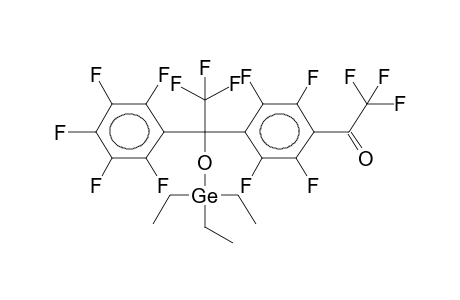 PARA-(ALPHA-TRIETHYLGERMYLOXY-ALPHA-TRIFLUOROMETHYLPERFLUOROBENZYL)PERFLUOROACETOPHENONE