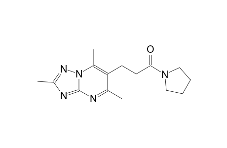 [1,2,4]triazolo[1,5-a]pyrimidine, 2,5,7-trimethyl-6-[3-oxo-3-(1-pyrrolidinyl)propyl]-