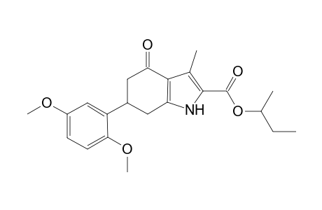 6-(2,5-dimethoxyphenyl)-3-methyl-4-oxo-1,5,6,7-tetrahydroindole-2-carboxylic acid butan-2-yl ester