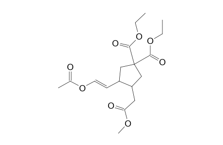 Methyl 2-(2-acetoxyethenyl)-4,4-di(ethoxycarbonyl)cyclopentane-1-acetate