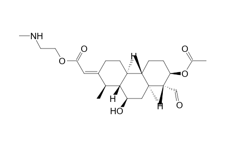 Acetic acid, [7-(acetyloxy)-8-formyldodecahydro-10-hydroxy-1,4b,8-trimethyl-2(1H)- phenanthrenylidene]-, 2-(methylamino)ethyl ester, hydrochloride, [1R-(1.alpha.,2E,4a.alpha.,4b.beta.,7.beta.,8.beta.,8a.alpha.,10.beta.,10a.beta.)]-