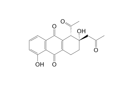 (3S,4S)-3-acetonyl-4-acetyl-3,8-dihydroxy-2,4-dihydro-1H-anthracene-9,10-dione