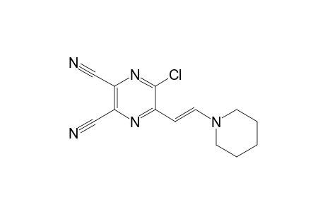 5-Chloranyl-6-[(E)-2-piperidin-1-ylethenyl]pyrazine-2,3-dicarbonitrile