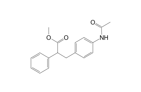methyl 3-(4-acetamidophenyl)-2-phenyl-propanoate (Autogeenrated)