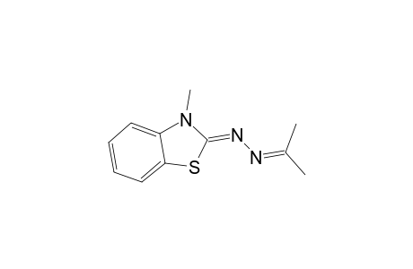 2(3H)-Benzothiazolone, 3-methyl-, (1-methylethylidene)hydrazone