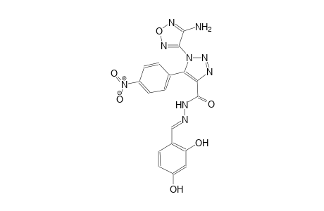1-(4-amino-1,2,5-oxadiazol-3-yl)-N'-[(E)-(2,4-dihydroxyphenyl)methylidene]-5-(4-nitrophenyl)-1H-1,2,3-triazole-4-carbohydrazide