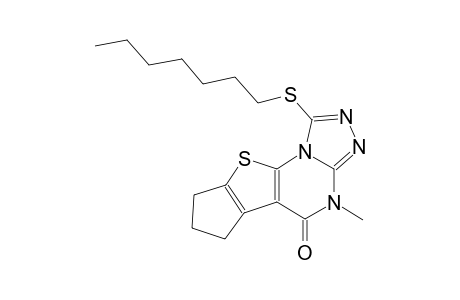 1-(heptylsulfanyl)-4-methyl-7,8-dihydro-6H-cyclopenta[4,5]thieno[3,2-e][1,2,4]triazolo[4,3-a]pyrimidin-5(4H)-one