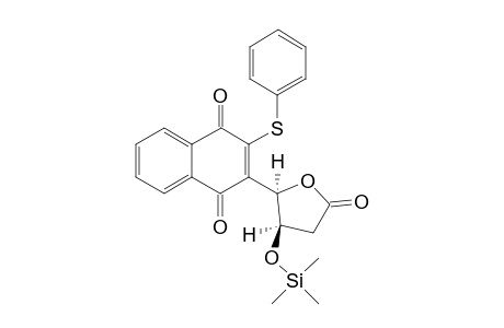 (4R*,5R*)-5-(1,4-Dioxo-3-phenylsulfanyl-1,4-dihydro-2-naphthyl)-4-trimethylsilyloxytetrahydrofuran-2-one