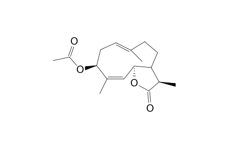 3(S)-Acetoxy-4,10,11(R)-trimethyl-4,1(10)-didehydrocyclodeca[6,7-b]-tetrahydrofuran-5(12)-one