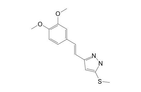 5-METHYLTHIO-3-[2-(3,4-DIMETHOXYPHENYL)-ETHENYL]-PYRAZOLE