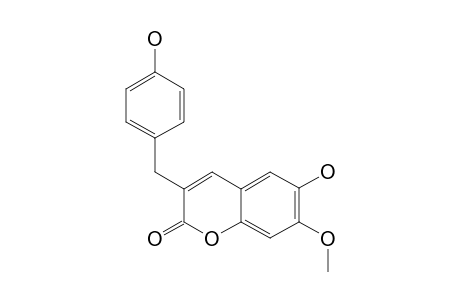 8-HYDROXY-7-METHOXY-3-(4'-HYDROXYBENZYL)-COUMARIN