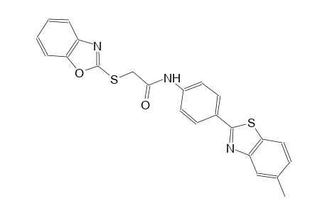 2-(1,3-benzoxazol-2-ylsulfanyl)-N-[4-(5-methyl-1,3-benzothiazol-2-yl)phenyl]acetamide