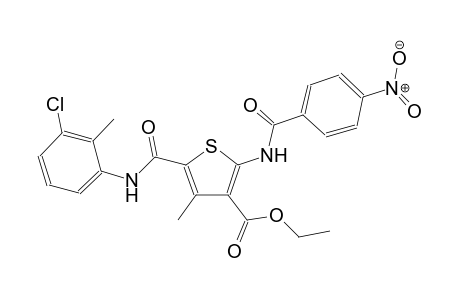 3-thiophenecarboxylic acid, 5-[[(3-chloro-2-methylphenyl)amino]carbonyl]-4-methyl-2-[(4-nitrobenzoyl)amino]-, ethyl ester