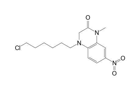 4-(6-Chloranylhexyl)-1-methyl-7-nitro-3H-quinoxalin-2-one