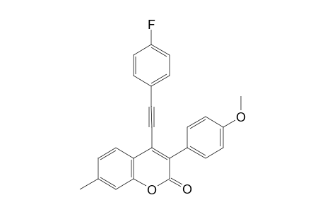 4-((4-fluorophenyl)ethynyl)-3-(4-methoxyphenyl)-7-methyl-2H-chromen-2-one