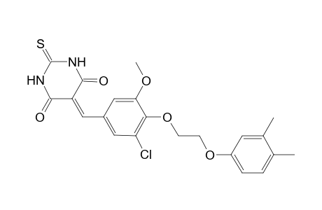 5-[3-chloro-4-[2-(3,4-dimethylphenoxy)ethoxy]-5-methoxy-benzylidene]-2-thioxo-hexahydropyrimidine-4,6-quinone