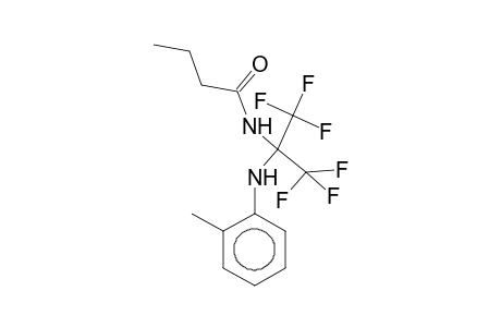 N-[2,2,2-Trifluoro-1-(O-toluidino)-1-(trifluoromethyl)ethyl]butyramide
