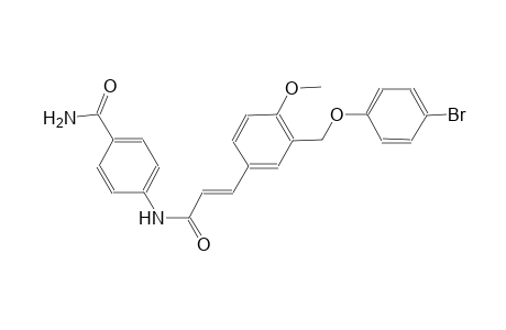4-[((2E)-3-{3-[(4-bromophenoxy)methyl]-4-methoxyphenyl}-2-propenoyl)amino]benzamide