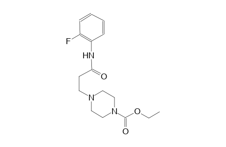 1-piperazinecarboxylic acid, 4-[3-[(2-fluorophenyl)amino]-3-oxopropyl]-, ethyl ester
