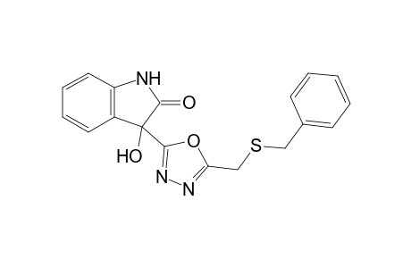 3-{5-[(Benzylsulfanyl)methyl]-1,3,4-oxadiazol-2-yl}-3-hydroxy-1,3-dihydro-2H-indol-2-one