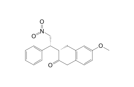 2(1H)-Naphthalenone, 3,4-dihydro-6-methoxy-3-(2-nitro-1-phenylethyl)-, [S-(R*,S*)]-