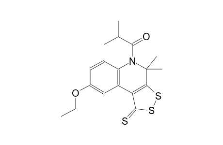 1H-[1,2]dithiolo[3,4-c]quinoline-1-thione, 8-ethoxy-4,5-dihydro-4,4-dimethyl-5-(2-methyl-1-oxopropyl)-