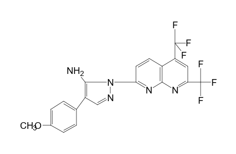 7-[5-AMINO-4-(p-METHOXYPHENYL)PYRAZOL-1-YL]-2,4-BIS(TRIFLUOROMETHYL)-1,8-NAPHTHYRIDINE