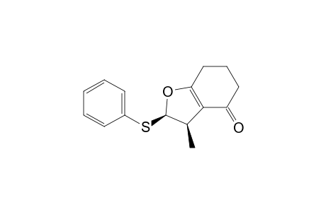 cis-3-methyl-4-oxo-2-(phenylthio)-2,3,4,5,6,7-hexahydrobenzofuran