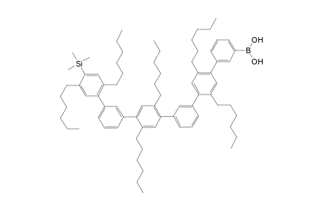 3'-Dihydroborono-5-(trimethylsilyl)trikis[1-(1,4-dihexylphenyl)benzene]