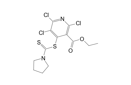 3-pyridinecarboxylic acid, 2,5,6-trichloro-4-[(1-pyrrolidinylcarbonothioyl)thio]-, ethyl ester