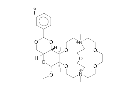 METHYL-4,6-O-BENZYLIDENE-ALPHA-D-MANNOPYRANOSE-2,3-YLIDENE N,N-DIMETHYLDIAZACROWN-5 ADDUCT, IODIDE