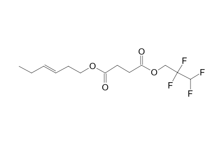 Succinic acid, 2,2,3,3-tetrafluoropropyl trans-hex-3-en-1-yl ester