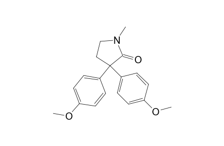 3,3-bis(4-methoxyphenyl)-1-methyl-2-pyrrolidinone