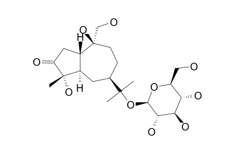 10-EPI-ATRACTYLOSIDE-A;(1S,4S,5R,7R,10S)-4,10,11,14-TETRAHYDROXY-GUAI-3-ONE-11-O-BETA-D-GLUCOPYRANOSIDE